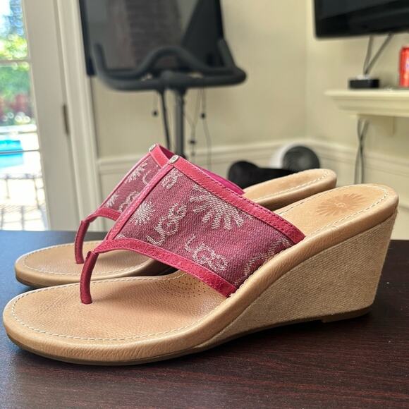 UGG Solena Wedged Heels- Sandals Women’s 8 - Picture 6 of 11